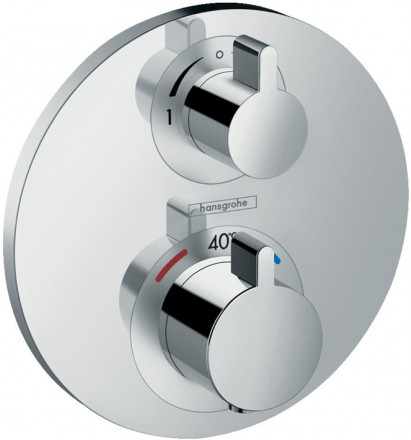 Hansgrohe Ecostat E 15758000 смеситель термостат с запорным/ переключающим вентилем (внешняя часть)