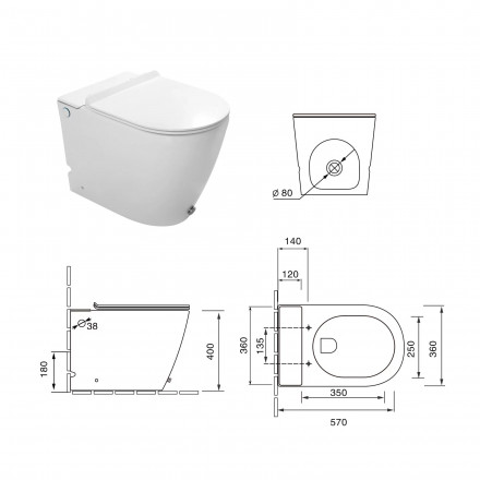 Santiline SL-5030 Унитаз напольный с импульсной системой смыва