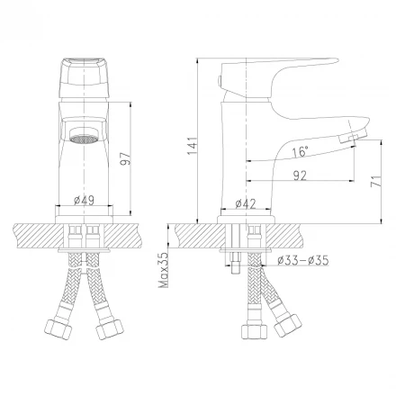 Rossinka RS32 RS32-11 Смеситель для раковины