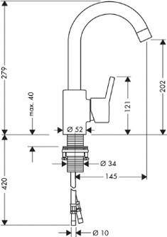 Hansgrohe Talis S 32070000 смеситель для раковины