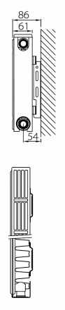 Stelrad Compact 11 06 09 Радиатор стальной профильный с боковой подводкой