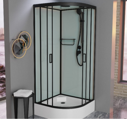 Frank F409/1 Black Душевая кабина 90x90
