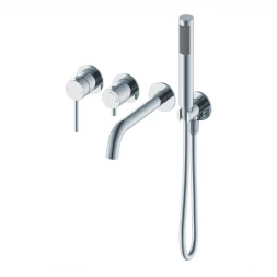 Wonzon &amp; Woghand Stick WW-889017-CR Смеситель для ванны встраиваемый черный матовый