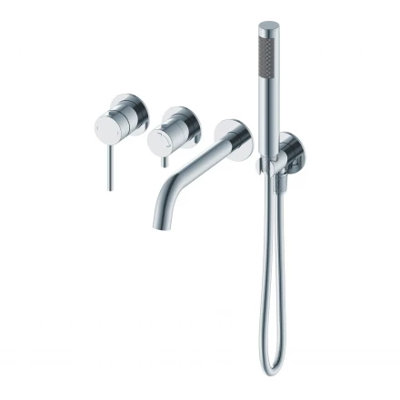 Wonzon &amp; Woghand Stick WW-889017-CR Смеситель для ванны встраиваемый черный матовый