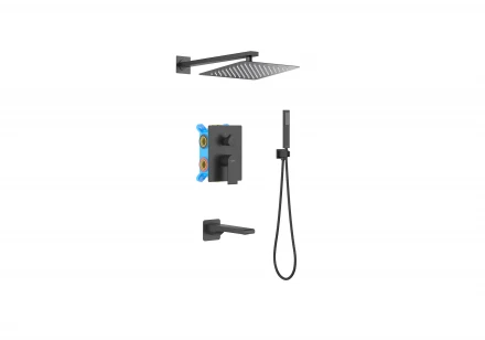 AQUATEK ЛИРА AQ1473MB set 4 в 1 душевой комплект