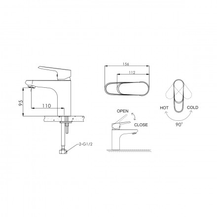 Bravat Pure F1105161C Смеситель для раковины