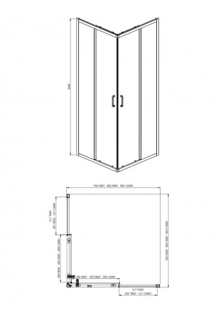 Aquatek AQ ARI KV 10020CH Душевой уголок 100x100x200