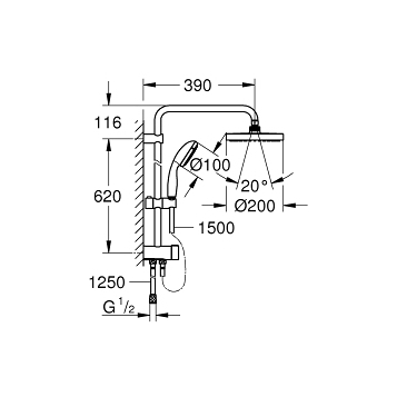 Grohe Tempesta New 27389002 Душевая стойка