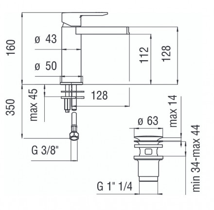 Nobili New Road ECO RDC0118-2CR смеситель для раковины (каскадный)