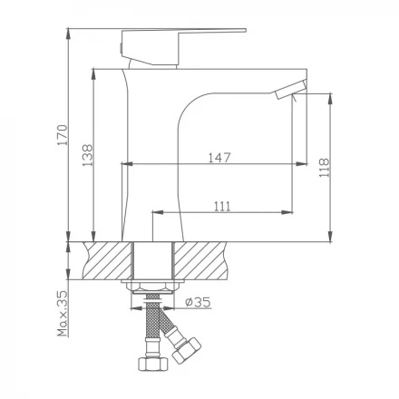 Haiba HB10802 Смеситель для раковины