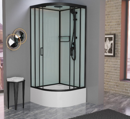 Frank F409/2 Black Душевая кабина 90x90