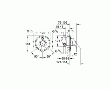 Grohe Eurostyle Cosmopolitan 33637002 Смеситель для ванны