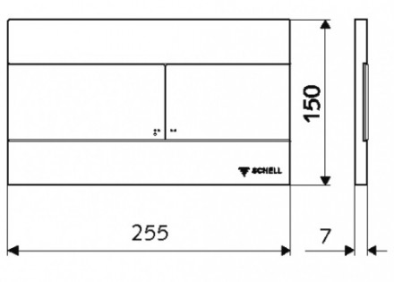 Schell Place SCL030702899 Кнопка смыва нержавеющая сталь