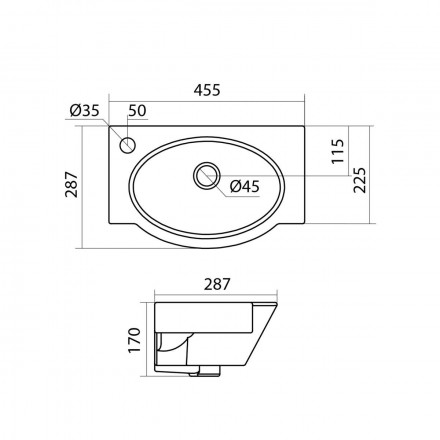Santek Форум 45 1WH110542 Раковина (левая)