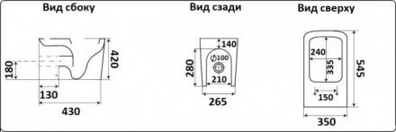 CeramaLux NS-3170 Унитаз приставной