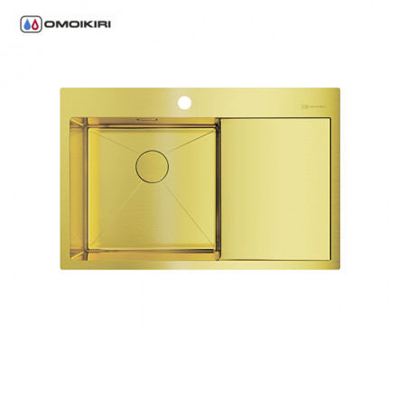 Omoikiri Akisame 78-LG-L мойка 780x510 светлое золото