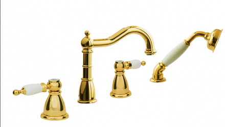 Смеситель на борт ванны Boheme Oro 395