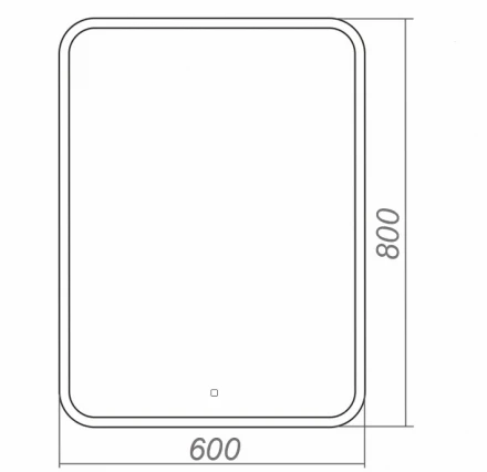 Azario Esterna Raggio CS00079361 Зеркало влагостойкое с подсветкой и функцией диммера 600х800