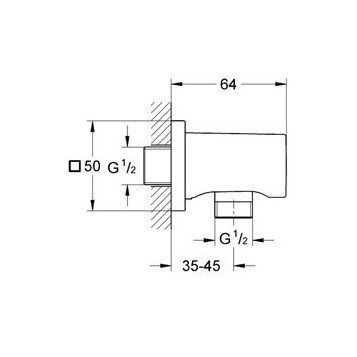 Grohe Rainshower 27076000 шланговое подсоединение