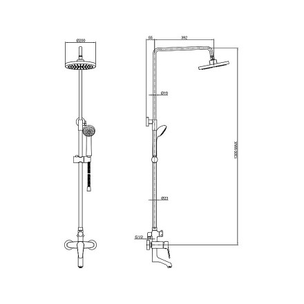 Bravat Eco F6111147C-A-RUS душевая стойка