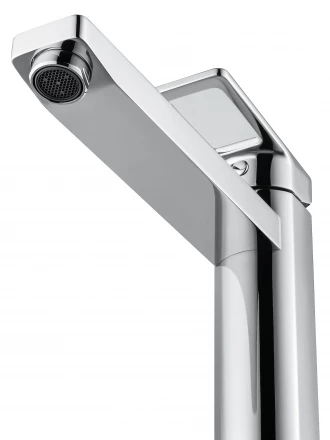 Wonzon &amp; Woghand Frame WW-88239010-CR Смеситель для раковины высокий черный матовый