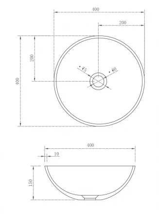 ABBER Stein AS2608 раковина накладная