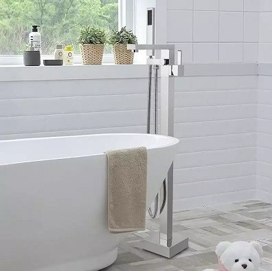 BOCH MANN ALBANO Brush Nickel BM8924 Смеситель напольный для отдельностоящей ванны