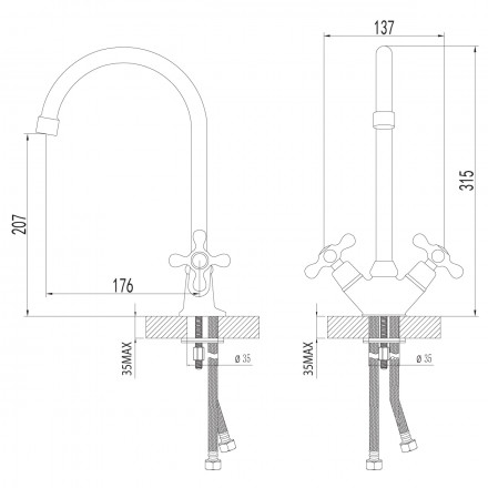 Lemark Standard LM2105C смеситель для кухни