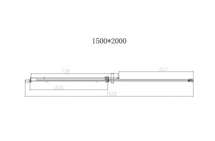 Vincea Dice VDS-4D150CLB душевая дверь