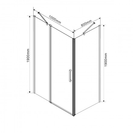 Vincea Orta VSR-1O8010CL душевой уголок