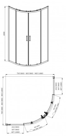 Aquatek AQ ARI RO 10020CH Душевой уголок 100x100x200