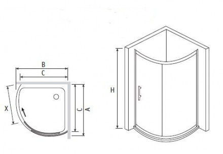 RGW PA-56 06085688-11 Душевой угол 80x80