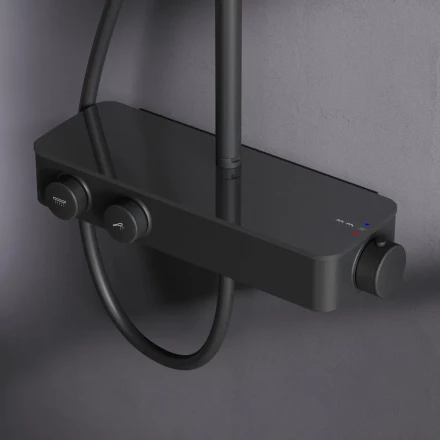 AM.PM Inspire V2.0 F0750A422 Душевая система с термостатом черный