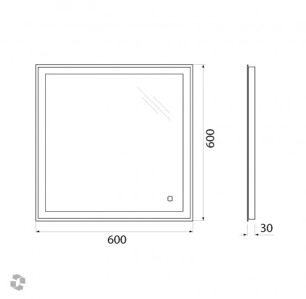 BelBagno SPC-GRT-600-600-LED-TCHЗеркало