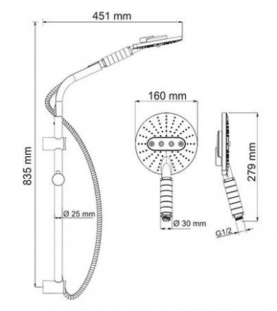 Wasserkraft A044 Душевой гарнитур