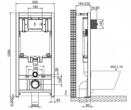 BelBagno Set SPACE Комплект инсталляции с унитазом 4 в 1