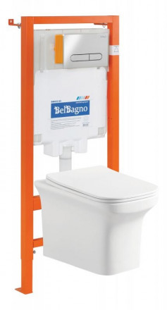 BelBagno Set SPACE Комплект инсталляции с унитазом 4 в 1