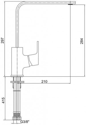 E.C.A Tiera 103518123EX Смеситель для кухни