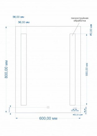 Cersanit LED 020 BASE 60 LU-LED020*60-b-Os зеркало