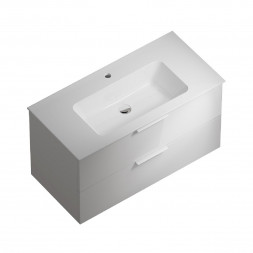 Kerama Marazzi Piano Forte 95 тумба подвесная с ящиками, белая глянцевая