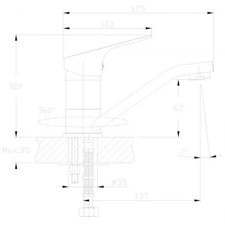 Rossinka RS29 RS29-22 Смеситель для раковины