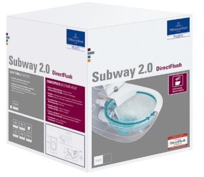 Villeroy Boch Subway 2.0 5614R2R1 Унитаз подвесной с сиденьем (Soft Close)