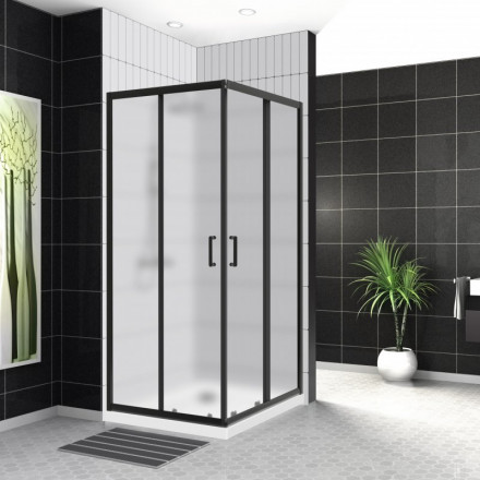 Belbagno UNO-195-A-2-90-NERO душевой угол стекло текстурное