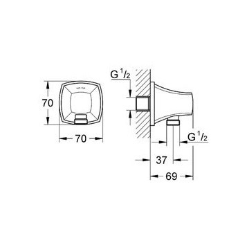 Grohe Grandera 27970000 шланговое подсоединение