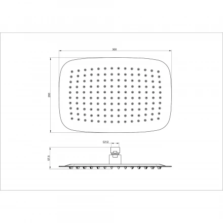 Wonzon &amp; Woghand WW-88DP03-MB Верхний душ черный матовый