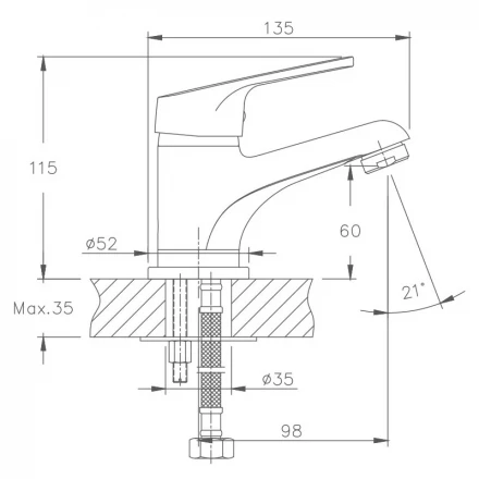 Haiba HB1016 Смеситель для раковины