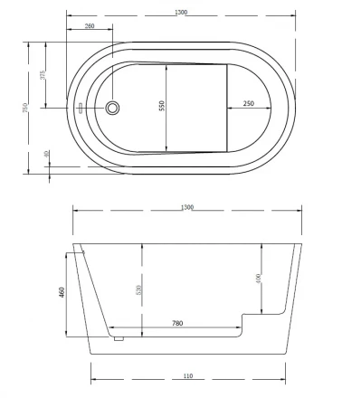 ABBER AB9277 акриловая ванна