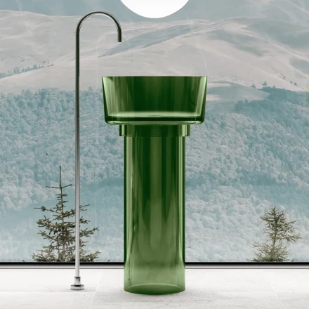 ABBER Kristall AT2702Emerald раковина отдельностоящая прозрачная