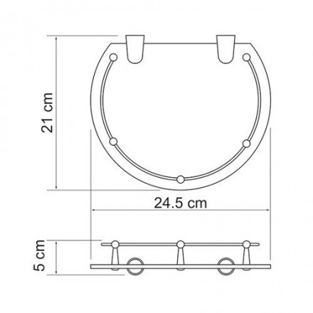 Wasserkraft K-566 Полка стеклянная