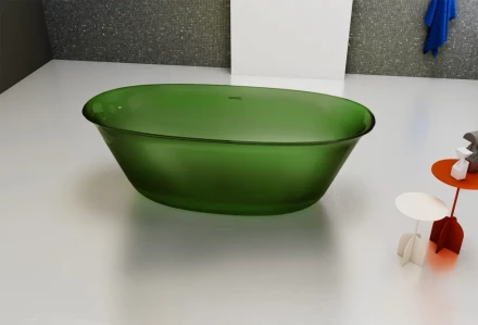 ABBER Kristall AT9707Emerald прозрачная ванна